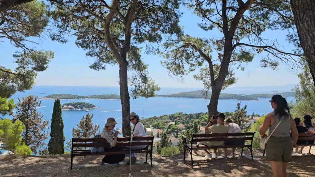 View over Hvar Town and the Pakleni Islands from Fortica