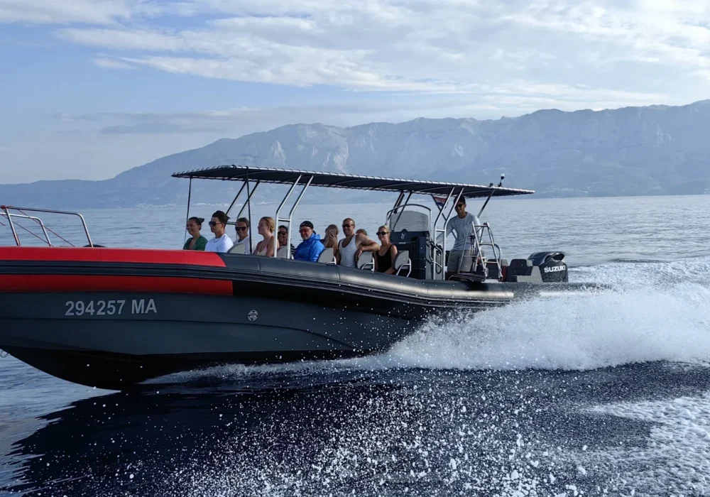 High-speed group tour on Narwhal Orca 1000 inbetween of Brac and Hvar canal