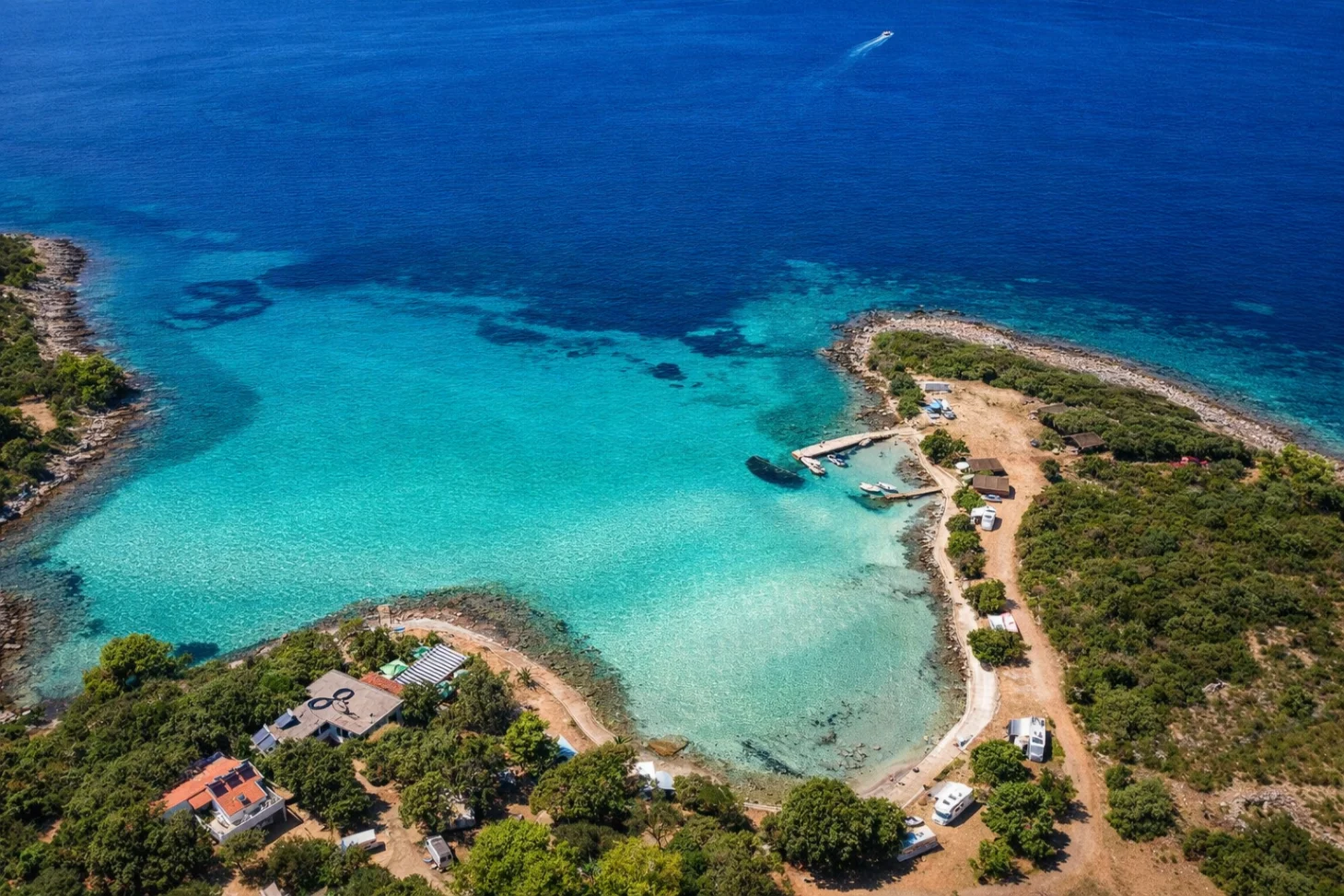 Mlaska sandy bay on Hvar island